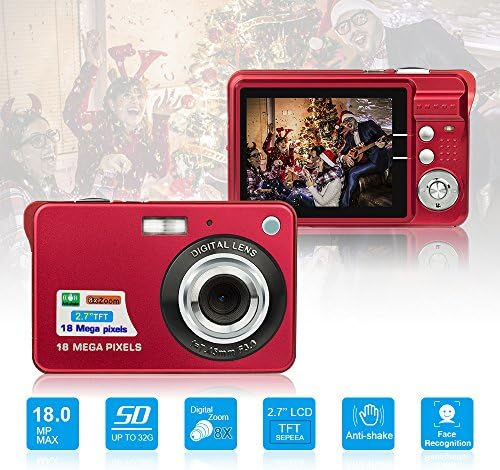 HD Mini Digital Video Camera,Digital Point and Shoot Video Recorder Camera-Christmas&Birthday Gift