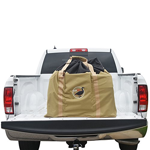 DecoyPro 6 Slot Goose Decoy Bag - Fits Full Body Goose Decoys with Bases Attached - Floating Goose Decoys - Shell Goose Decoys - Padded & Adjustable Shoulder Strap - Water & Dirt Drain System