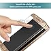 S7 edge screen protector, Klearlook unique [Fingerprint-killer] Anti Glare 3D curve GLASS screen protector for S7 edge. [Front+Back protection] Gold Frame color