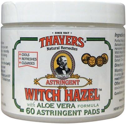 Thayers Witch Hazel with Aloe Vera - 60 Pads , Thayers , Skin Care, Health &amp; Beauty