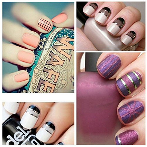 Nail Tape 30 Colors Narrow Line Striping Tape for Nail Art Decoration Crafting Projects Thin Stickers with 2 Dispensers - Thumbnail 5