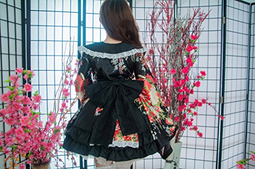 Ainiel Women’s Japanese Style Kimono Dress Flower Printed - Image 6