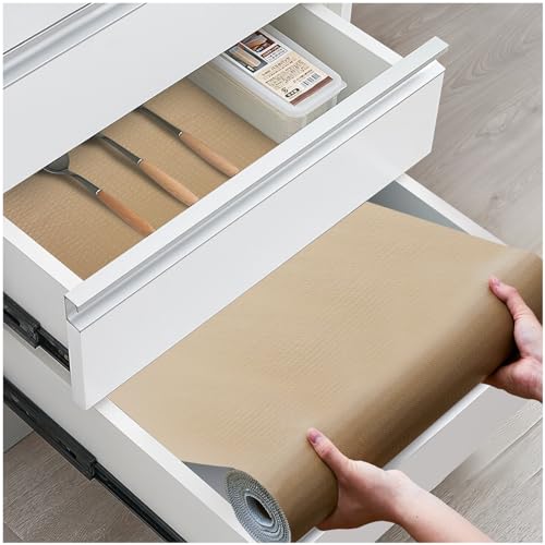 ALIUNI Schubladen- und Regaleinlage für Küchenschränke, Beige, 45,7 x 3 m