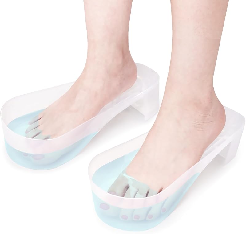 Deciniee Toe Nail Soaking Bowl 2Pcs Acetone Remover Spa Tool High Heel Clear PT
