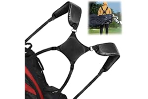 Golf Bag Straps Double Shoulder Replacement Adjustable Strap Padded Comfort Backpack Golf Bag Accessories Fits Men Women
