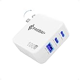 PAEBAI+ 100W USB C Charger Block, 3 Port GaN Foldable Compact Wall Fast Charger for MacBook Pro MacBook Air, Dell XPS, iPhone 16 15 Series, Samsung Galaxy, iPad Pro and All USB-C Devices