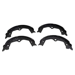 TRQ Rear Parking Brake Shoe Set Compatible with