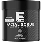 Elegance Natural Face Scrub, 16.9 Oz, Mixed Herbs Based Facial Scrub, Exfoliate and Eliminate Impuritites for a Healthy and Hydrated Glowing Skin
