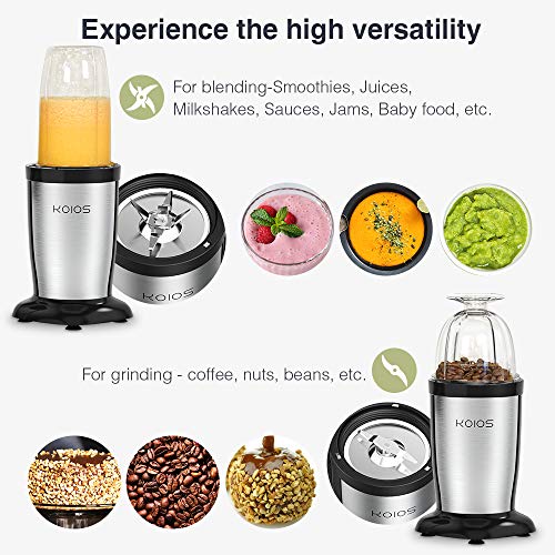KOIOS 850W Smoothie Bullet Blender for Shakes and Smoothies, 11 Pieces