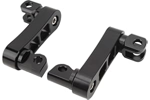 Motorcycle Foot Pegs, Universal Motorcycle Highway Bar Foot Peg Footrest, 360° Adjustable Rugged Motorcycle Foot Peg Extensio