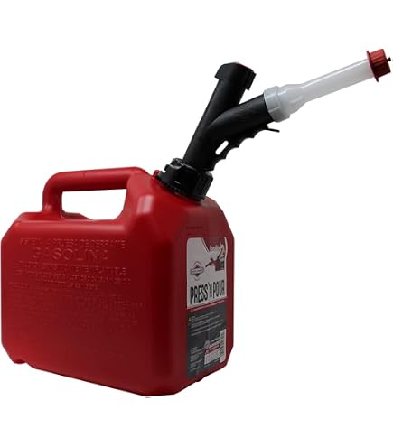 No-Spill 1-1/4 Gallon Gas Can - Model 1415 For Safe, Easy Fuel Storage & Pouring