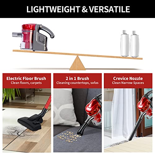 EFUSVAC Vacuum Cleaner, 4 in 1 Lightweight Handheld Corded Stick Vacuum for Pet Hair Hard Floor and Carpet, 17KPa Powerful Suction with 600W Motor