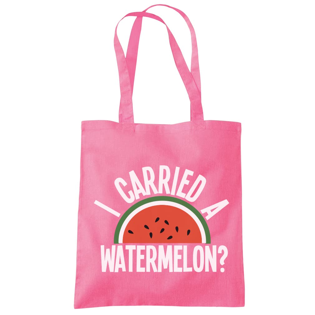 HotScamp I Carried a Watermelon Tote Bag - Tote Shopping Bag - Retro Movie 90s Nostalgia 80s Movie Film Party Costume Eco Shopper One size Pink