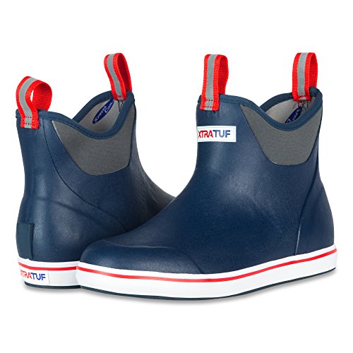 XTRATUF Performance Series 6" Men’s Full Rubber Ankle Deck Boots, Navy