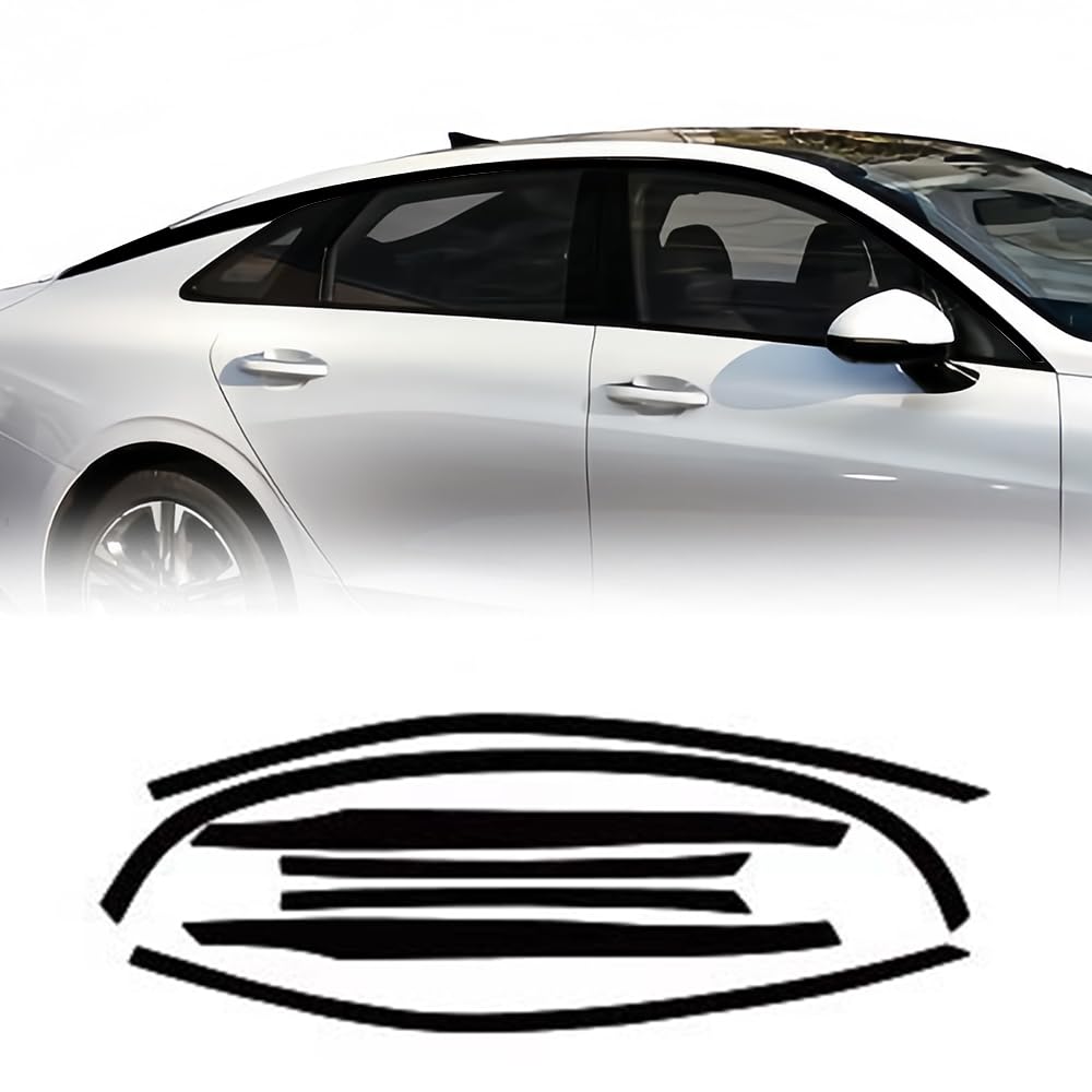 Photo 1 of Side Window Trim Chrome Delete Blackout Overlay Kit Pre-Cut Vinyl Compatible for Kia K5 2021-2025