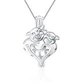 LGSY 925 Sterling Silver Double Pig Cage Pendants Crafting Charm for DIY Necklace Bracelet Jewelry Making