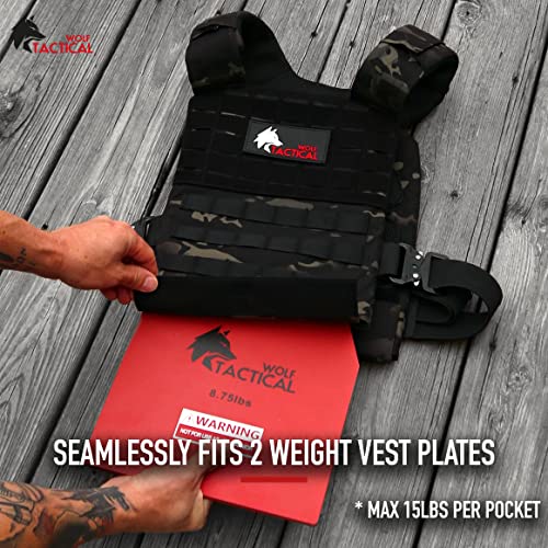 WOLF TACTICAL Quick-Release Weighted Vest For Men Workout Vest, Strength Training Weight Vests Weighted Vest Men