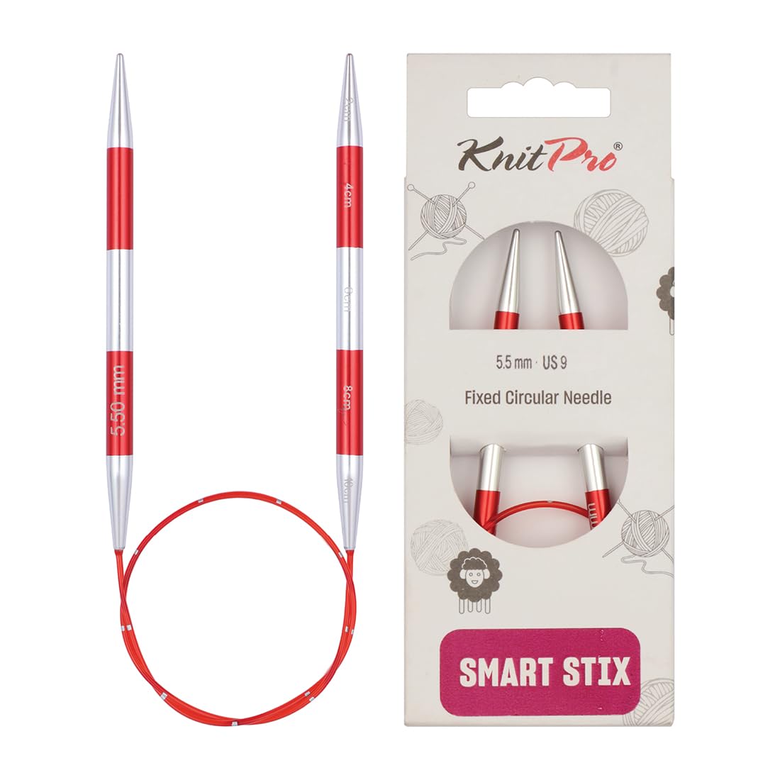 KnitPro Smartstix Fixed Circular Needles 16" (40cm) | 5.50mm — image 1