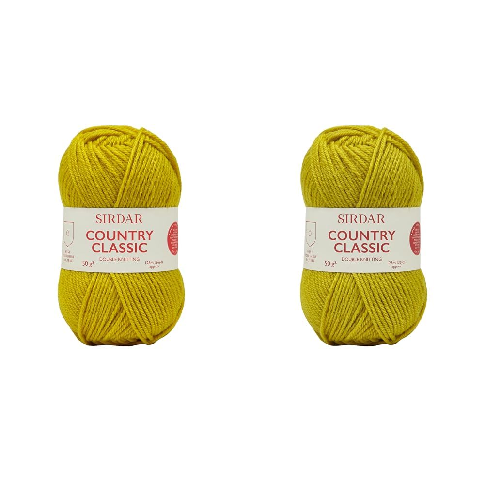 Sirdar Country Classic DK Double Knitting, Chartreuse (866), 50g (Pack of 2)