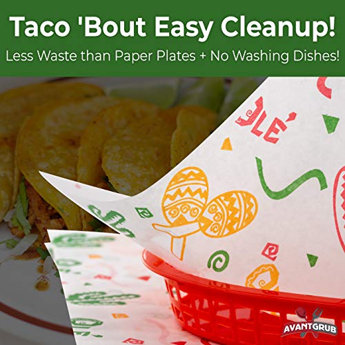 Fun, Fiesta Style 12in Deli Paper 100 Ct. Greaseproof, MicrowaveSafe