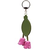 YLYSLFC Tulip Keychain, Leather Leaf Flower Keychain, Charms, Women's Purse Bag Decoration Accessories