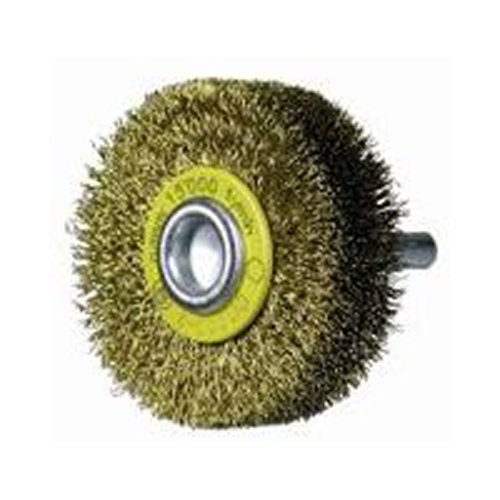 Osborn 0002507542 - Cepillo circular latón de alambre ondulado con vástago de 6 mm y filamento de Ø 0.20 mm (80x19x20)