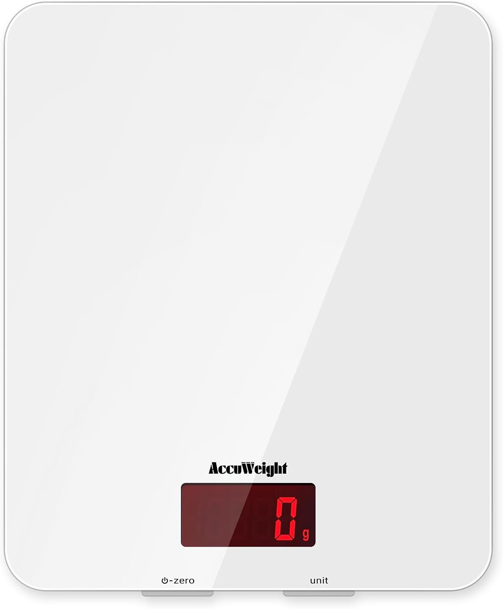 201 Digital Kitchen Scale 5kg Backlit LCD Tempered Glass Platform