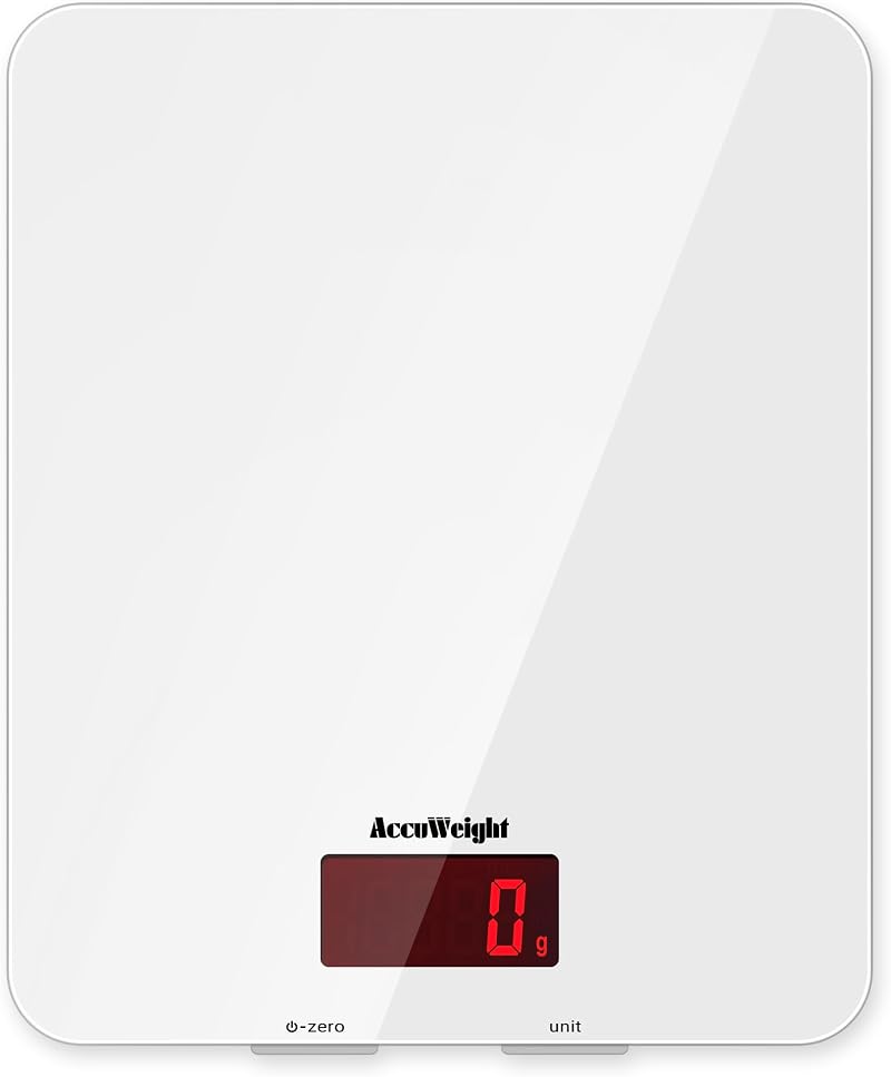 201 Digital Kitchen Scale 5kg Backlit LCD Tempered Glass Platform