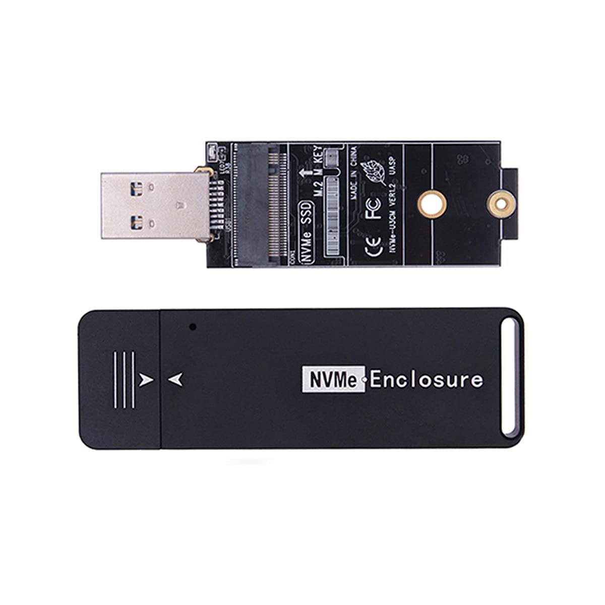 CY M.2 NVME SSD Enclosure Adapter USB 3.1 Gen2 10Gbp to NVME PCI-E M-Key Solid State Drive External Enclosure for 2242mm 2230mm NVMe M-Key M.2 SSD