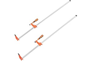 VEVOR Bar Clamps for Woodworking, 2-Pack 36" Clamp, Quick-Change F Clamp with 600 lbs Load Limit, 2.5" Throat Depth, Cast Iro