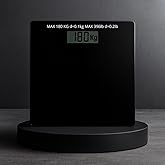 Top Balança Digital Corporal Premium Vidro Temperado Premium Preta 180kg Fitness Casa Banheiro Academia Precisa Display Autom