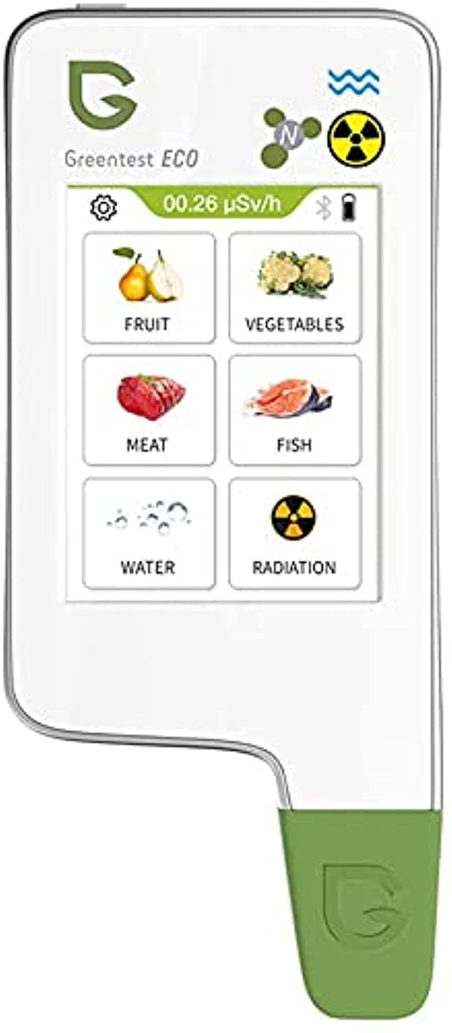 Greentest eco 5+ Fish Digital Food Nitrate Tester, Drinking Water Quality TDS PPM Meter, Radiation Detector Geiger Counter for Fruit,Vegetable,Meat Fish