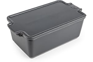Peugeot Appolia Covered Terrine Dish, 6.1 x 3.6 x 2.4 inch Interior, Slate