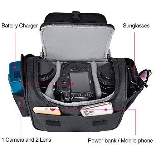 CADeN Camera Bag Case Shoulder Crossbody Bag Compatible for Nikon