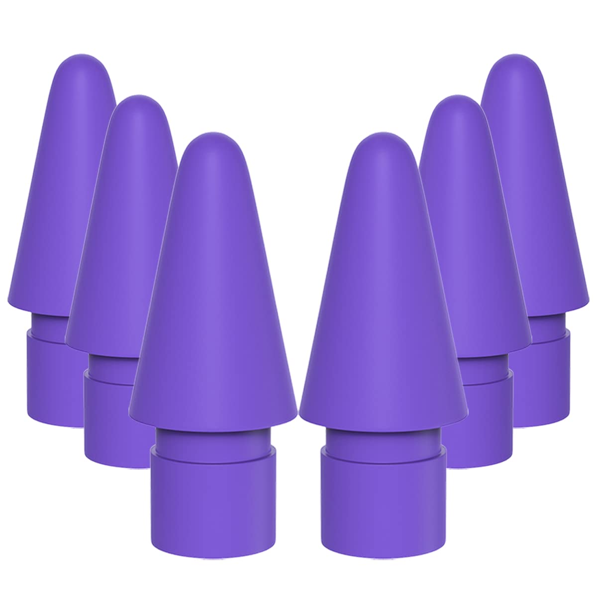Compatible for Apple Pencil Tips Colored 6 Pack (Purple)
