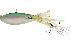 Nomad Design Squidtrex Fishing Lure with Patented Technology Vibration Design - TPE Soft Plastic, BKK Assist Hooks, Squid Lure