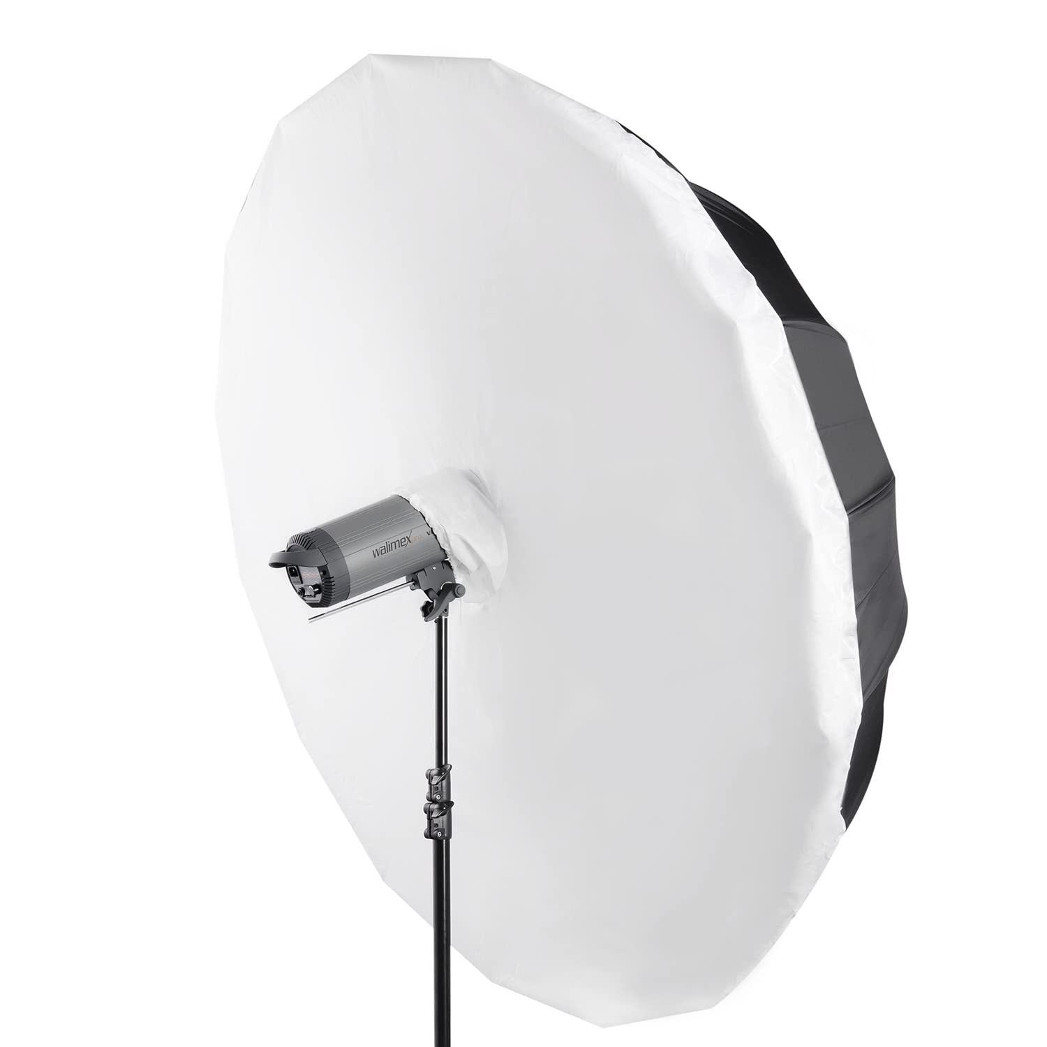 Walimex Reflex Umbrella Set Ø180cm - 2-in-1 design for professional results: Reflex umbrella and umbrella softbox in one, compact and versatile for on the go