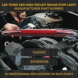 Dasbecan Red LED 3rd Third Light Brake Stop Light