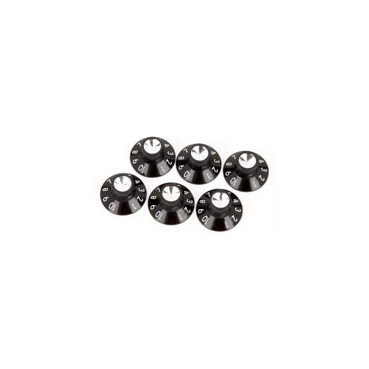 Fender Amp Pot Knobs, black/silver, 6 pieces 099-0930-000