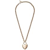Olivia Burton Jewelry - Women's Classic Locked Heart Pendant Necklace - Stainless Steel, Hypoallergenic - Chunky Chain - Gift for Her