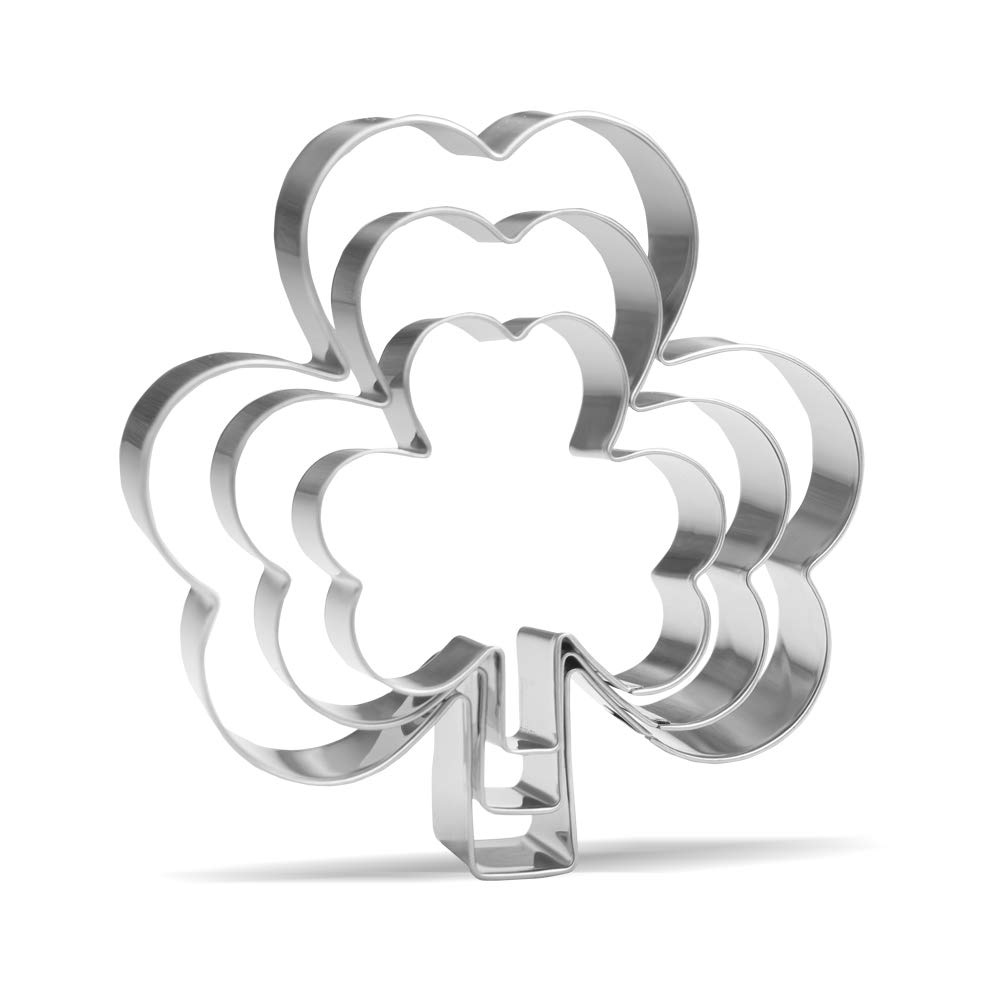 Clover Cookie Cutter – 3 Piece - Stainless Steel