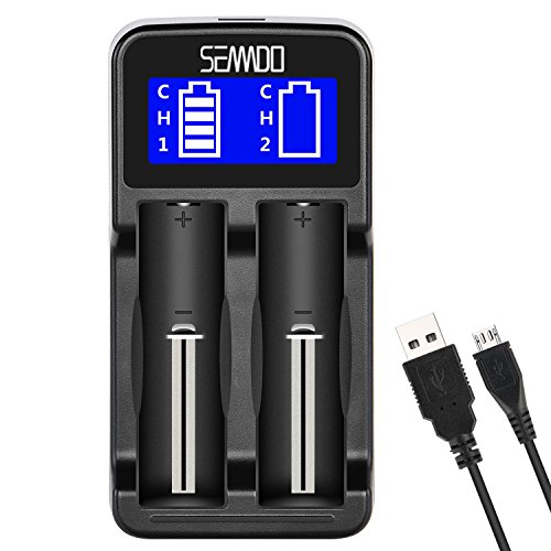 Intelligent Charger, Snado LCD Display Universal Smart Charger for Rechargeable Batteries Li-ion Batteries 18650 18490 18350 17670 17500 16340(RCR123) 14500, Ni-MH/Ni-Cd A AA AAA Batteries