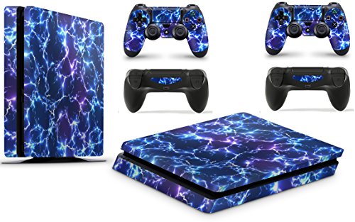giZmoZ n gadgetZ PS4 Slim Console Electric Storm from Starwars Skin Decal Vinal Sticker + 2 Controller Skins Set