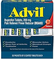 Advil Pain Reliever and Fever Reducer, Pain Relief Medicine with Ibuprofen 200mg for Headache, Backache, Menst