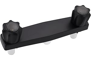 PUREHAVEN Mobile Home Shower Valve, RV Shower Faucet for Matco-Norca 8 on Center Valves, Wall Mount Plastic Shower Faucet, 2 Valve, Matte Black