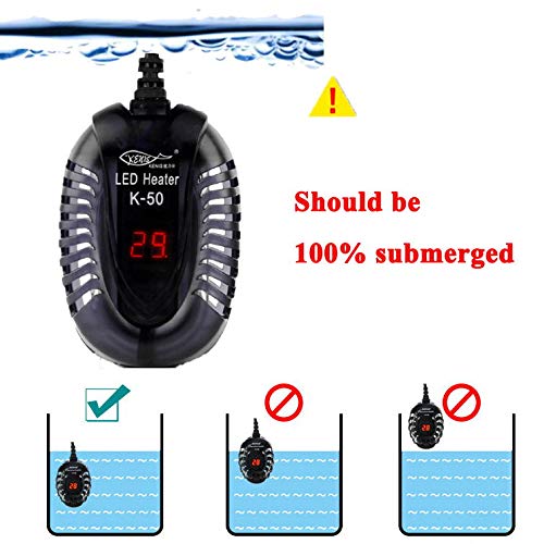 YCTECH Aquarium Heater (100Watt) with Intelligent LED Temperature Display for 10 to 20 Gallon Fish Tank