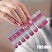 WOKOTO 6Pcs Nail Polish Stickers With 1Pc Nail File Kit Full Nail Tips Nail Self Adhesive Stickers Nail Designs Set