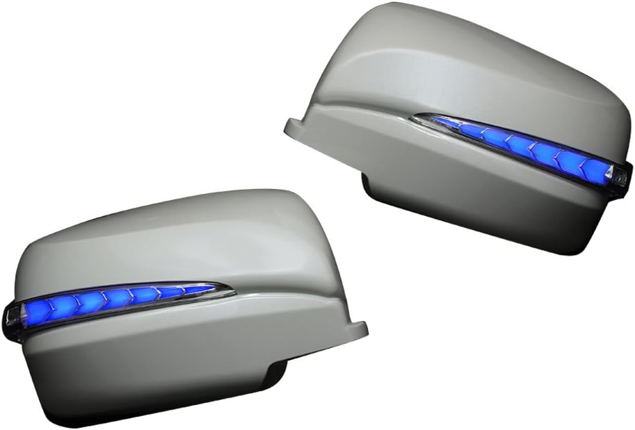 LED Turn Signal Mirror Sequential Lights for X-trail T31 NV350 E26 Serena C26 Murano DRL Blue Chrome Trim Unpainted