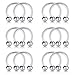 VCMART 12pcs Nose Septum Horseshoe Circular Barbell 316l Surgical Steel, 16G 10mm