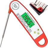 Meat Thermometer, Smart Auto On Off Long Foldable Probe Instant Read Thermometer Waterproof Digital Electronic Food Thermometers For Kitchen Cooking, Candy, Milk, Water, Grill Smoker